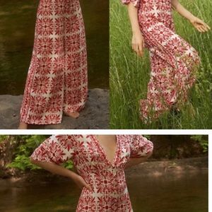 NWT- Anthropologie jumpsuit linen/viscose blend